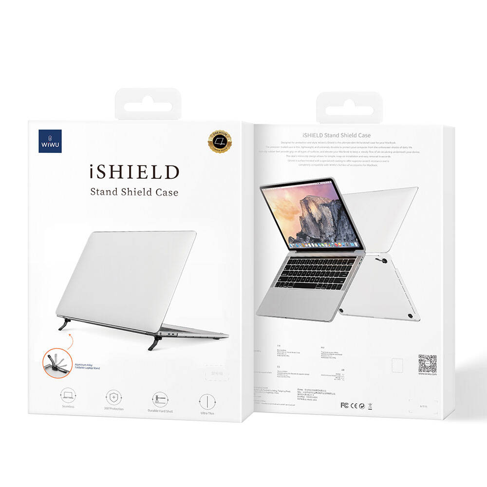 Apple Macbook 15" Air M2 2023 A2941 Uyumlu Wiwu Macbook iShield Standlı Shield Kapak - 4