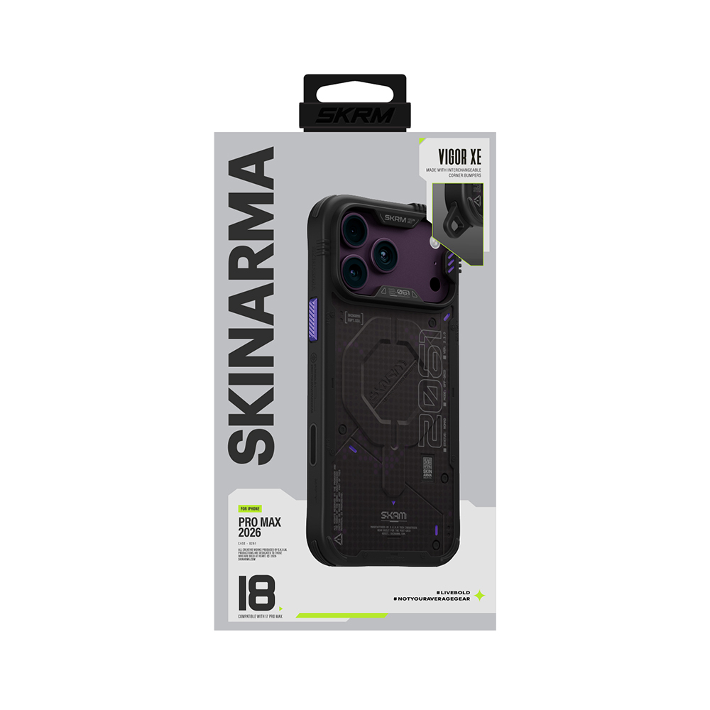 Apple iPhone 18 Pro Kılıf M-Safe Şarj Özellikli Airbag Tasarımlı Skinarma Vigor XE Kapak - 2