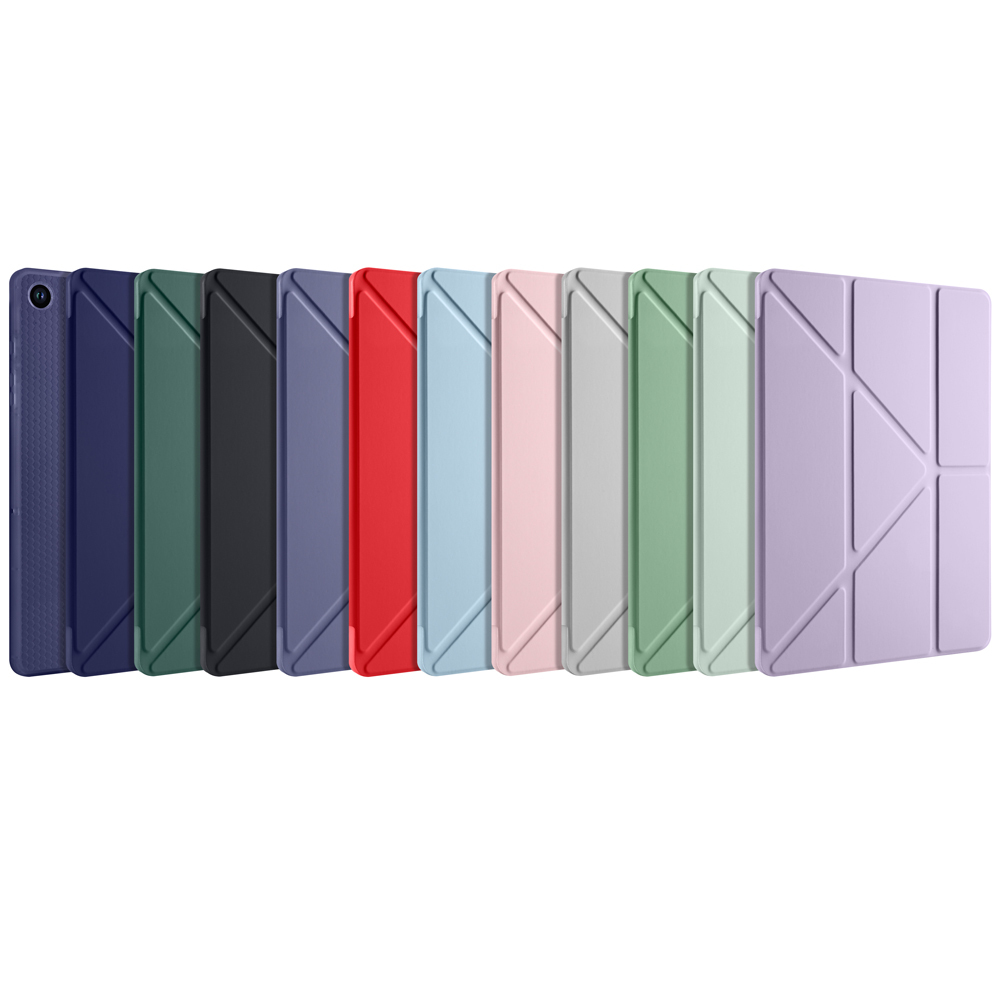 Samsung Galaxy Tab A9 Plus Uyumlu Kılıf Zore Tri Folding Kalem Bölmeli Standlı Kılıf - 13