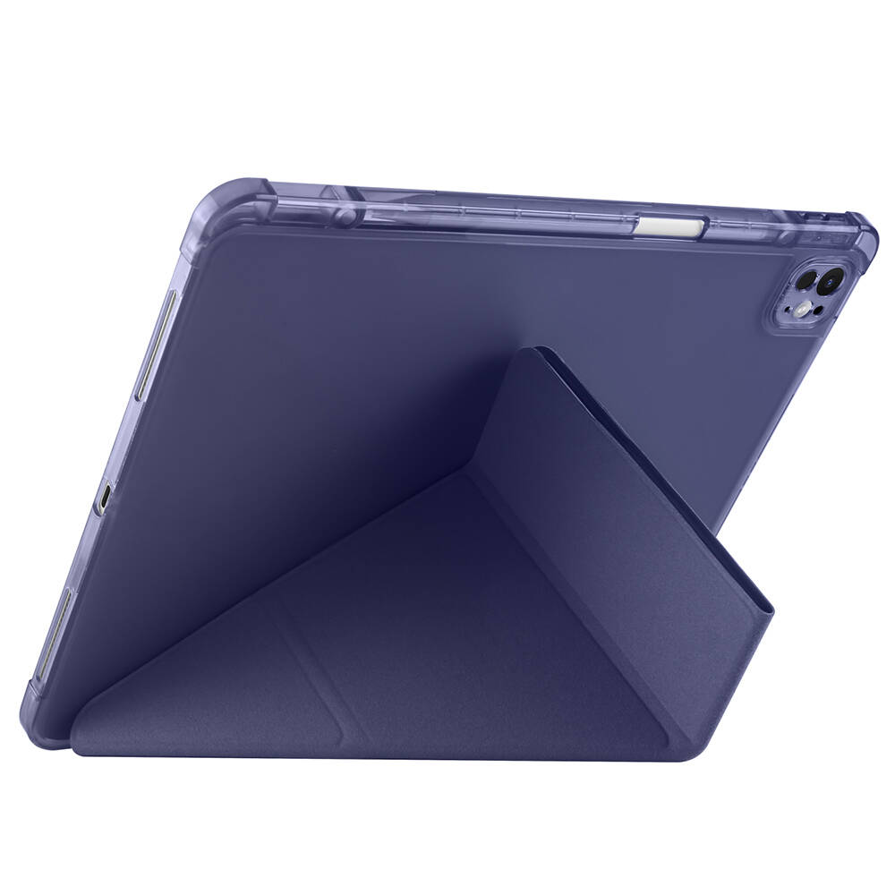 Apple iPad Pro 13 2024 Uyumlu Kılıf Zore Tri Folding Kalem Bölmeli Standlı Kılıf - 2