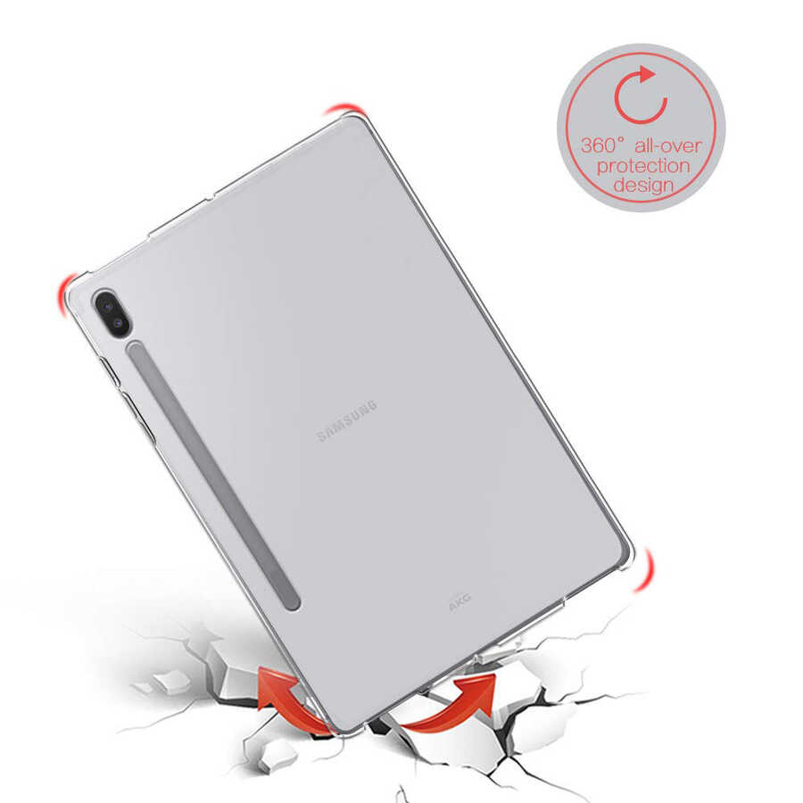 Samsung Galaxy Tab S7 Plus T970 Uyumlu Kılıf Zore Tablet Süper Silikon Kapak - 3