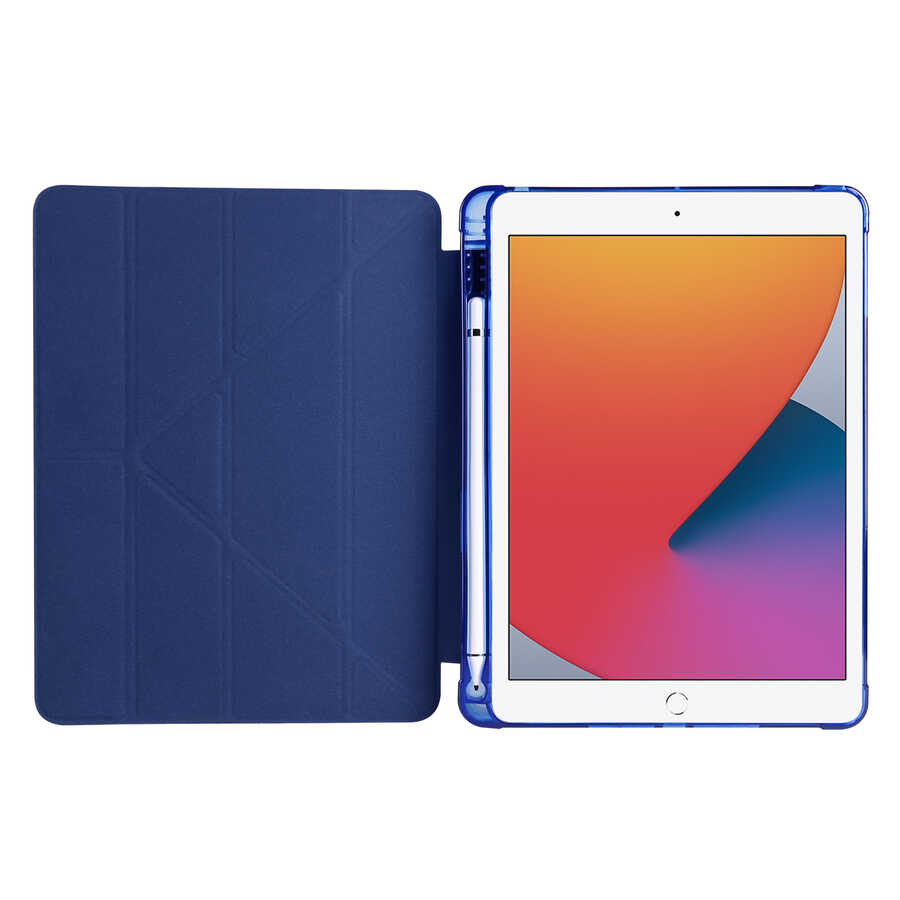 Apple iPad 9.7 2017 Uyumlu (5.Nesil) Kılıf Zore Tri Folding Kalem Bölmeli Standlı Kılıf - 2