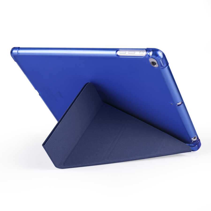 Apple iPad 9.7 2017 Uyumlu (5.Nesil) Kılıf Zore Tri Folding Kalem Bölmeli Standlı Kılıf - 4