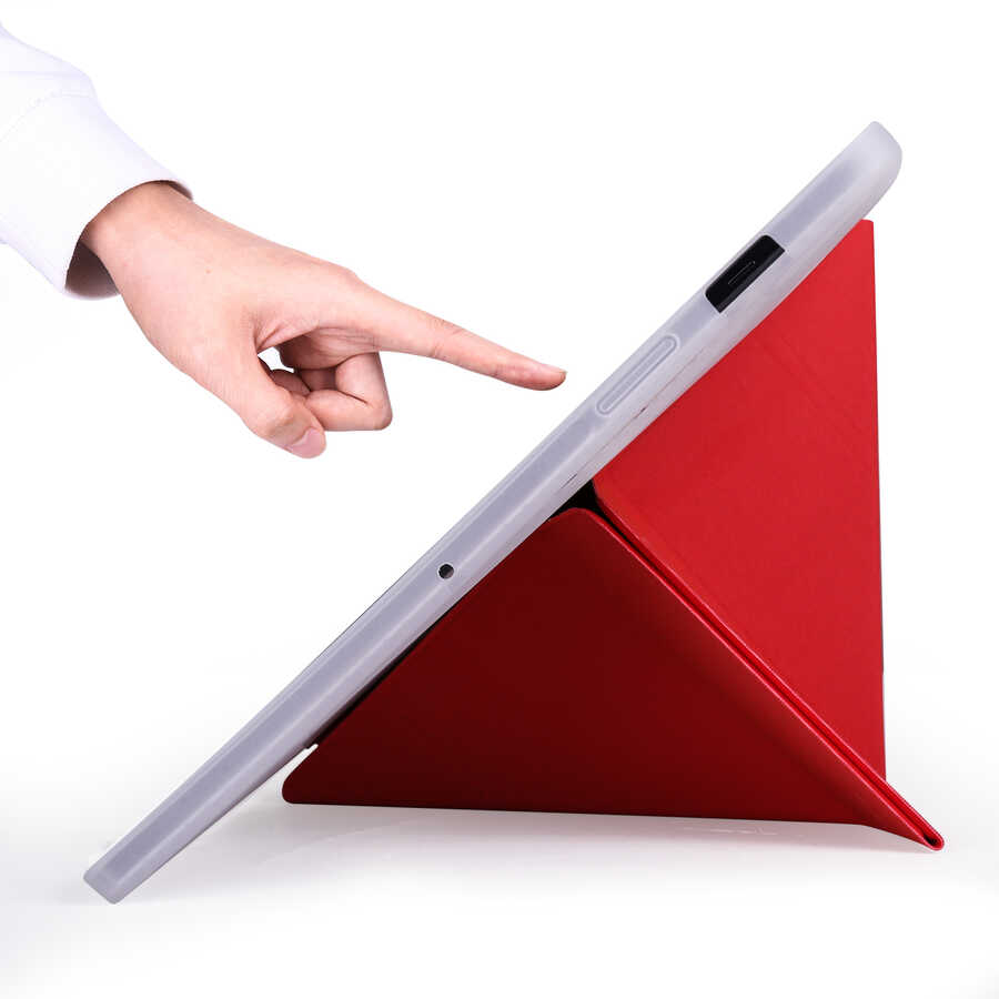 Samsung Galaxy Tab S7 Plus T970 Uyumlu Kılıf Zore Tri Folding Kalem Bölmeli Standlı Kılıf - 1