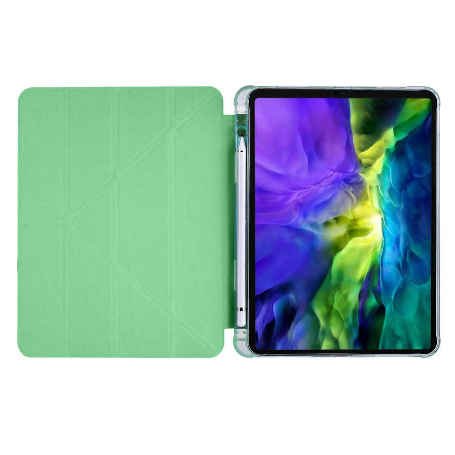 Apple iPad Pro 11 2020 (2.Nesil) Uyumlu Kılıf Zore Tri Folding Kalem Bölmeli Standlı Kılıf - 2