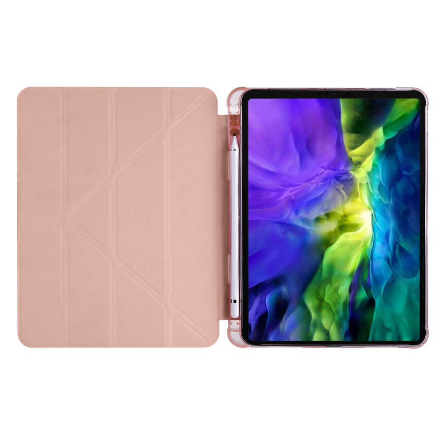 Apple iPad Air 10.9 2020 (4.Nesil) Uyumlu Kılıf Zore Tri Folding Kalem Bölmeli Standlı Kılıf - 1