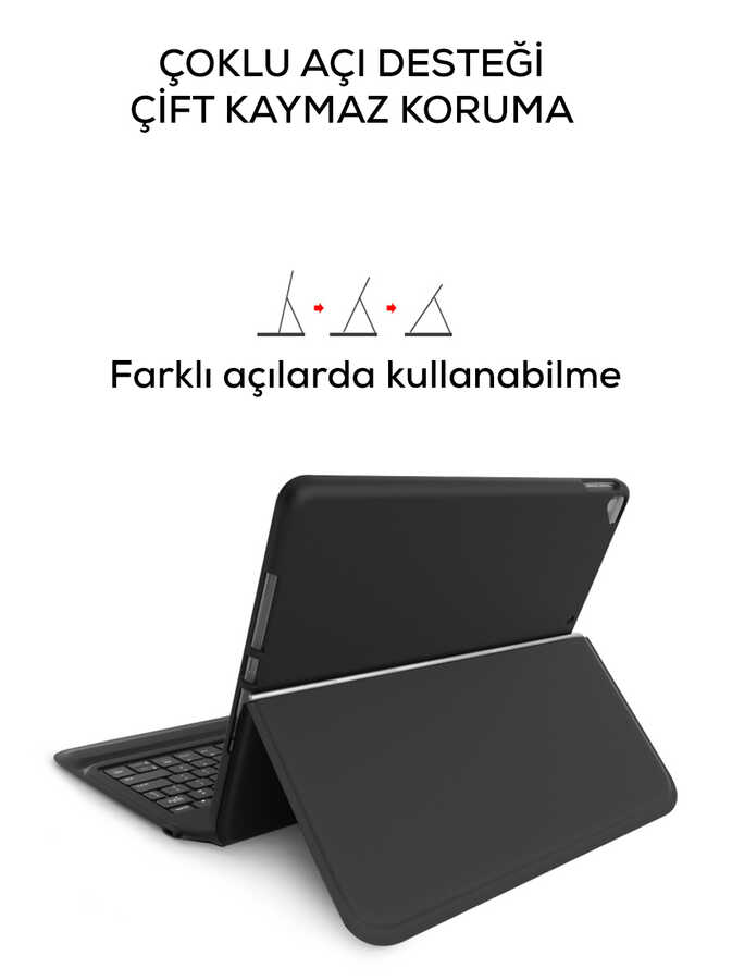 Apple iPad Pro 11 2020 (2.Nesil) Uyumlu Wiwu Keyboard Folio Kablosuz Klavyeli Kılıf - 4