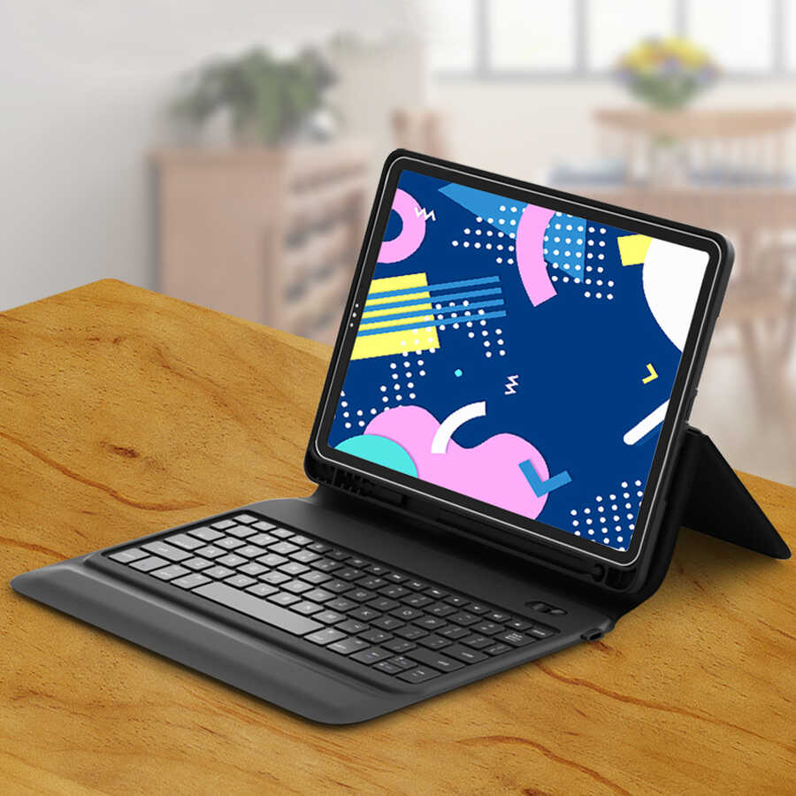 Apple iPad Pro 11 2020 (2.Nesil) Uyumlu Wiwu Keyboard Folio Kablosuz Klavyeli Kılıf - 5
