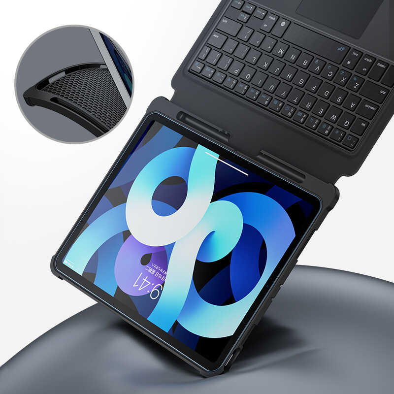 Apple iPad Pro 10.5 (7.Nesil) Uyumlu Benks Multifunctional Kablosuz Klavyeli Kılıf - 2