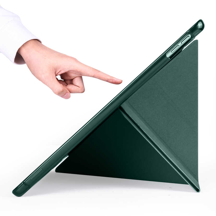 Apple iPad 10.2 2021 (9.Nesil) Uyumlu Kılıf Zore Tri Folding Kalem Bölmeli Standlı Kılıf - 1
