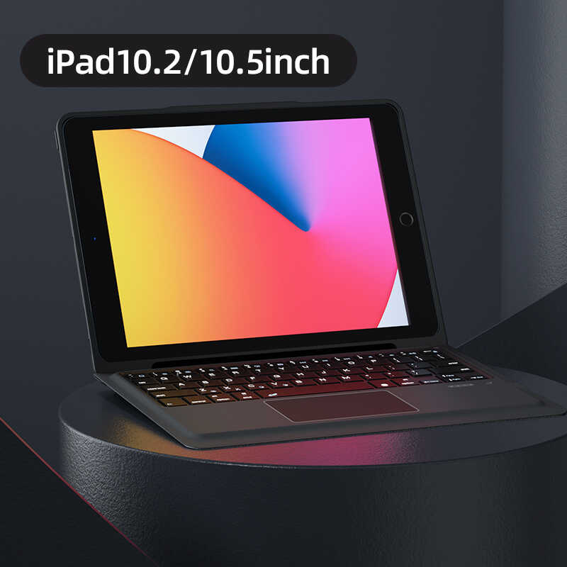 Apple iPad 10.2 2021 (9.Nesil) Uyumlu Benks Multifunctional Kablosuz Klavyeli Kılıf - 1