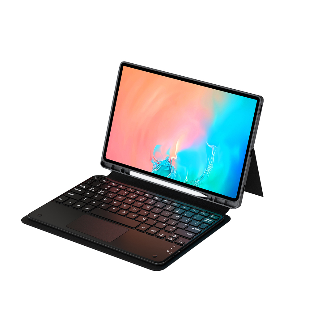 Samsung Galaxy Tab S11 Ultra Uyumlu Zore Border Keyboard Bluetooh Bağlantılı Standlı Klavyeli Tablet Kılıfı - 1