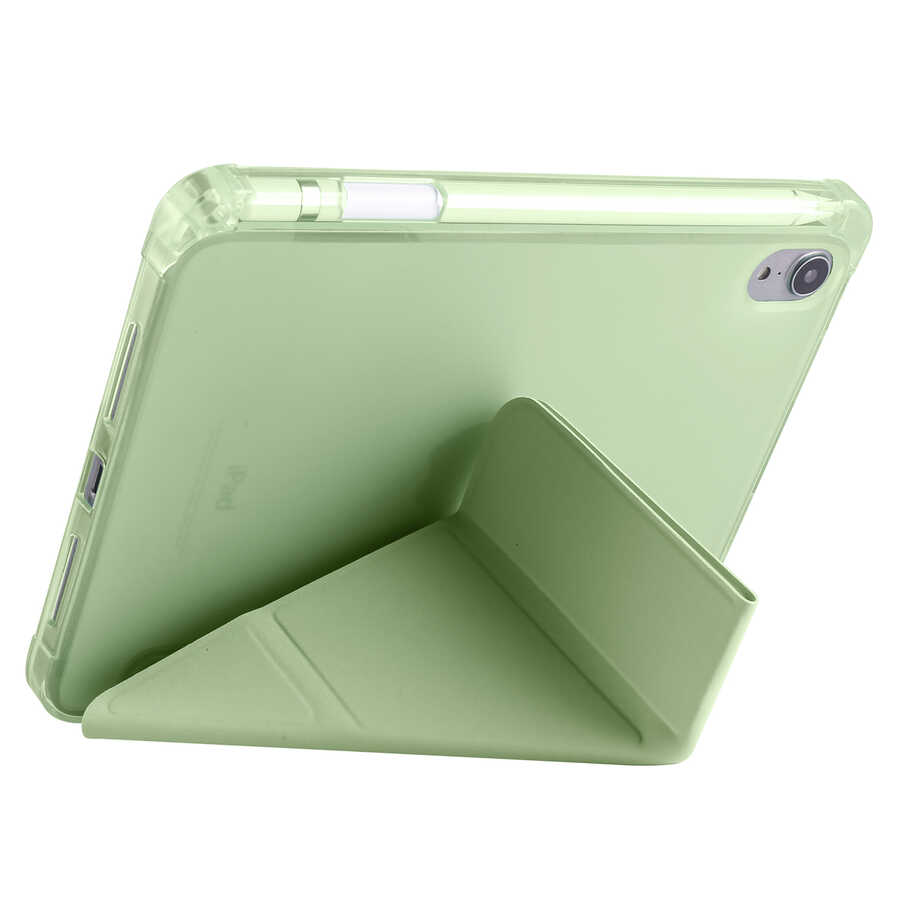 Apple iPad Mini 2021 (6.Nesil) Uyumlu Kılıf Zore Tri Folding Kalem Bölmeli Standlı Kılıf - 4