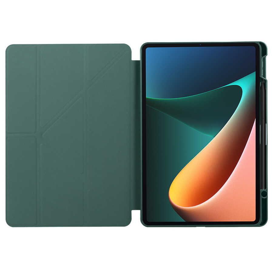 Xiaomi Mi Pad 5 Uyumlu Kılıf Zore Tri Folding Kalem Bölmeli Standlı Kılıf - 3