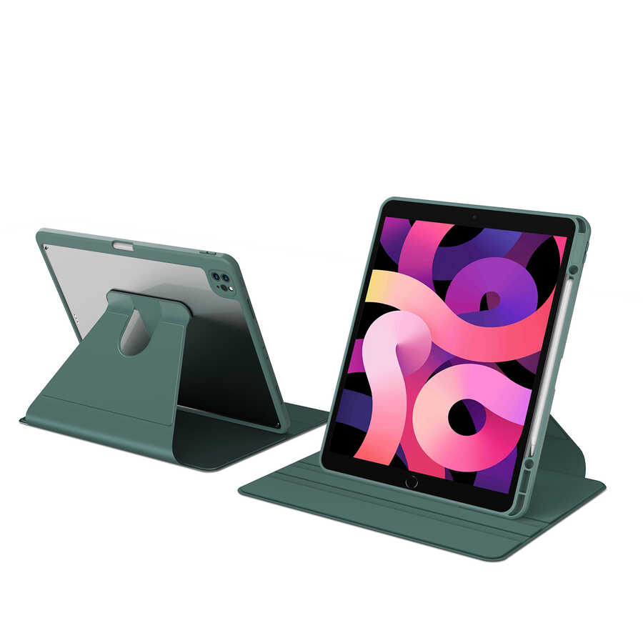 Apple iPad Pro 12.9 2020 (4.Nesil) Uyumlu Kılıf Zore Nayn Dönebilen Standlı Kılıf - 6