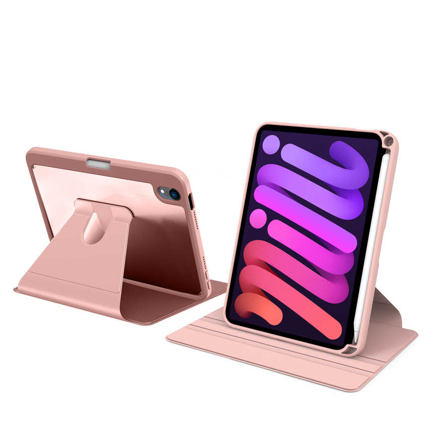 Apple iPad Mini 2021 (6.Nesil) Uyumlu Kılıf Zore Nayn Dönebilen Standlı Kılıf - 12