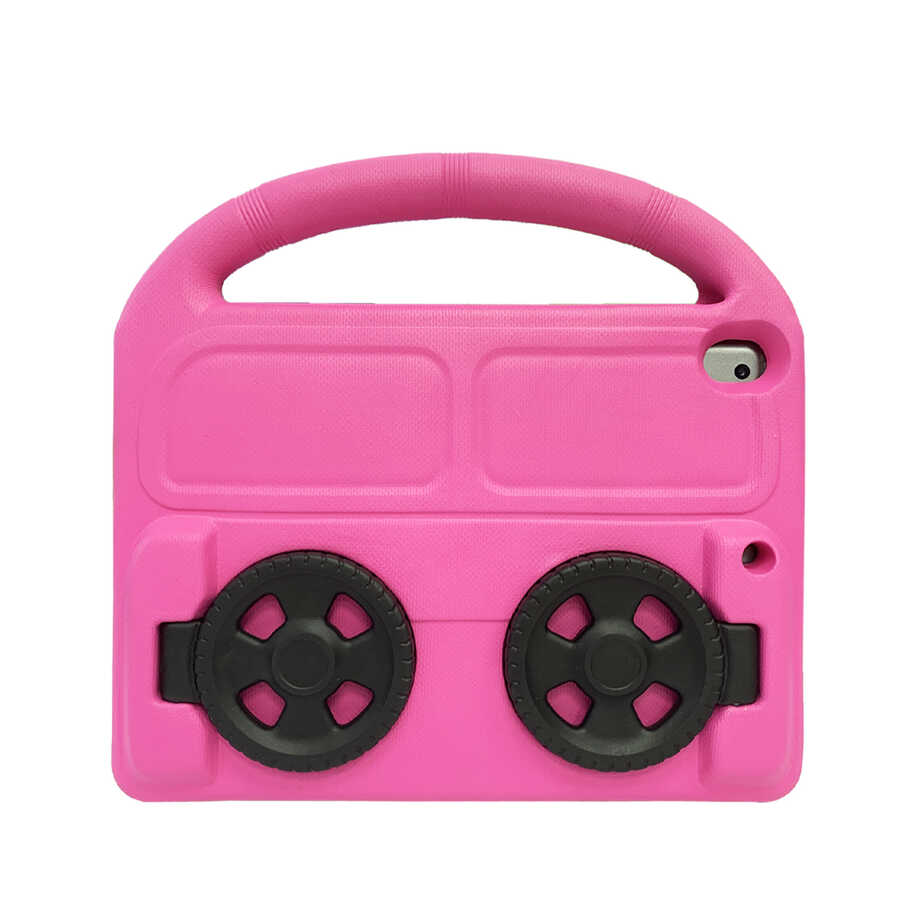 Apple iPad 10.2 (8.Nesil) Uyumlu Zore Wheel Car Tekerlek Standlı Tablet Eva Silikon Kılıf - 4