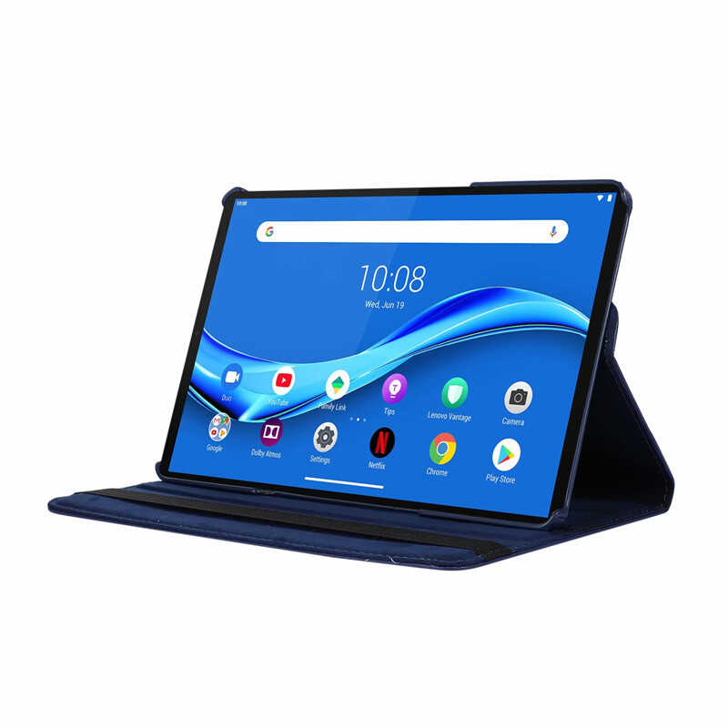 Lenovo M10 TB-X505F Uyumlu Zore Dönebilen Standlı Kılıf - 1