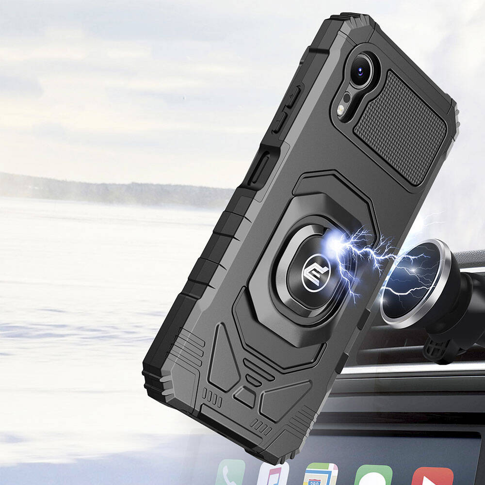 Samsung Galaxy Xcover 7 Pro Uyumlu Kılıf Sert Silikon Yüzüklü Zore Vega Blok Kapak