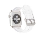 ​​​Apple Watch 38mm Uyumlu Kordon Silikon Şeffaf Transparan Esnek KRD-13 Kayış 