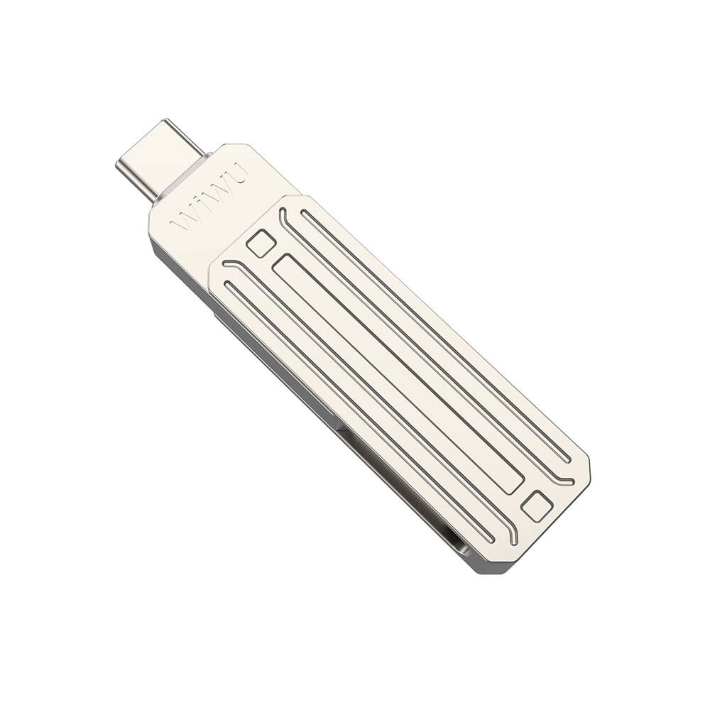 Wiwu Wi-FD001 3in1 USB3.2 Sürücü Disk USB-A + Lightning + Type-C OTG 256 GB - 1