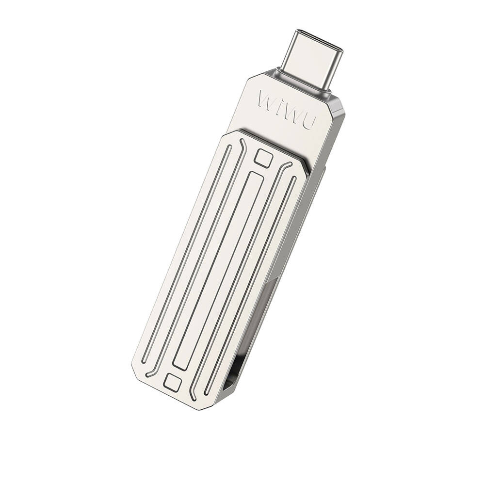 Wiwu Wi-FD001 3in1 USB3.2 Sürücü Disk USB-A + Lightning + Type-C OTG 256 GB - 4