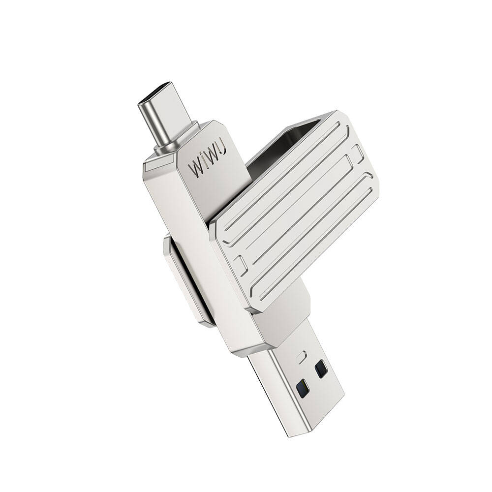 Wiwu Wi-FD001 3in1 USB3.2 Sürücü Disk USB-A + Lightning + Type-C OTG 256 GB - 6