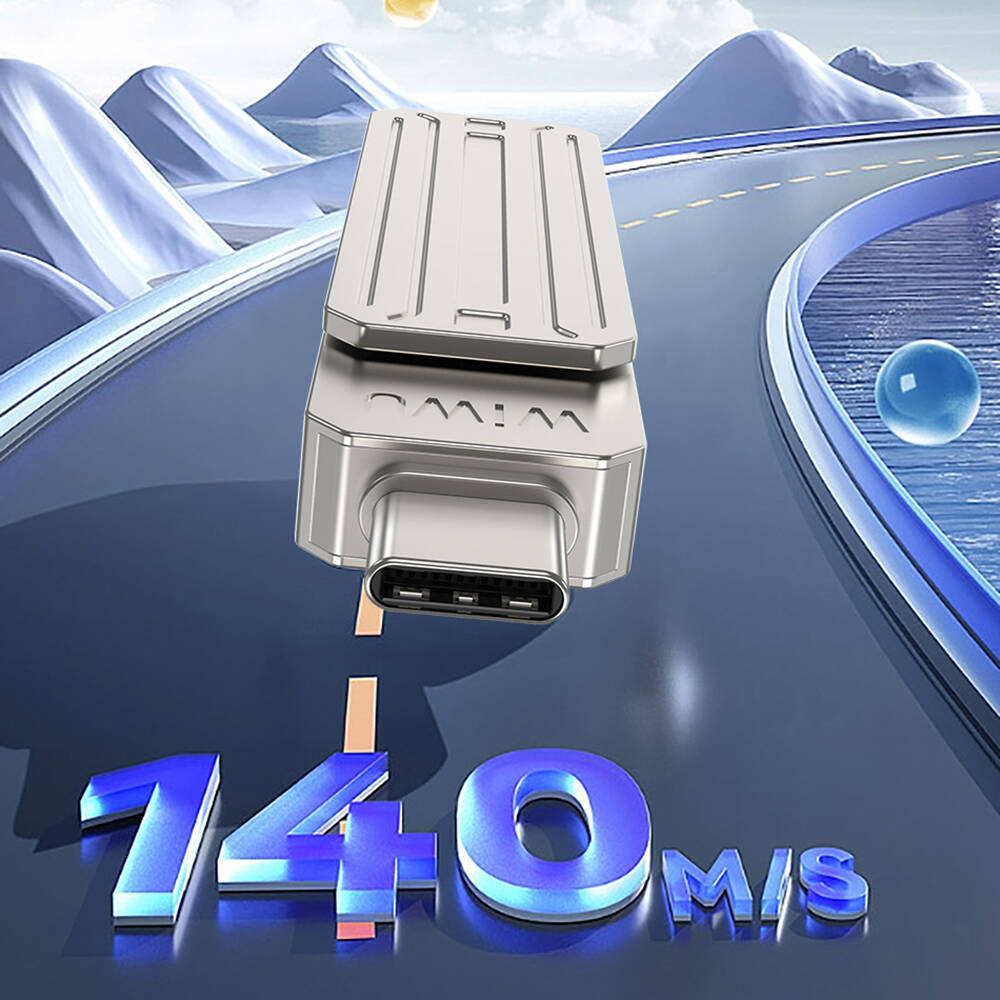 Wiwu Wi-FD001 3in1 USB3.2 Sürücü Disk USB-A + Lightning + Type-C OTG 256 GB - 11