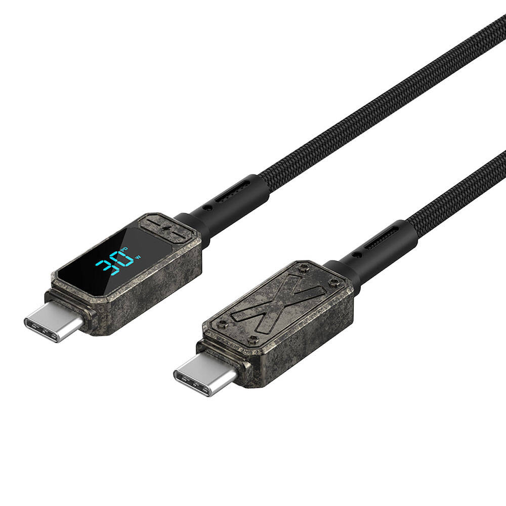 Wiwu Wi-C038 Titan Serisi Type-C to Type-C PD 100W LED Dijital Göstergeli Şarj ve Data Kablosu 1.2M - 1