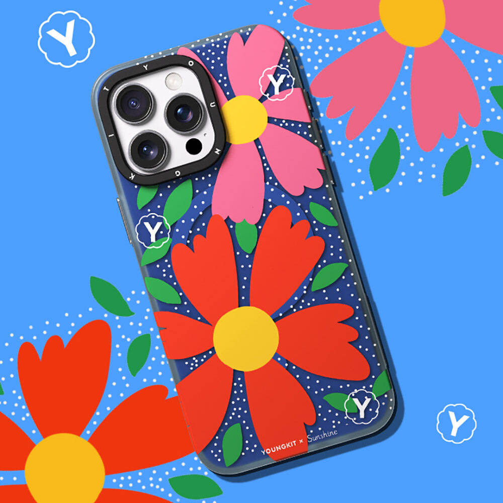 Apple iPhone 15 Pro Max Uyumlu Kılıf Magsafe Şarj Özellikli Sunshine Tasarımlı Youngkit Colorful Serisi Kapak - 6