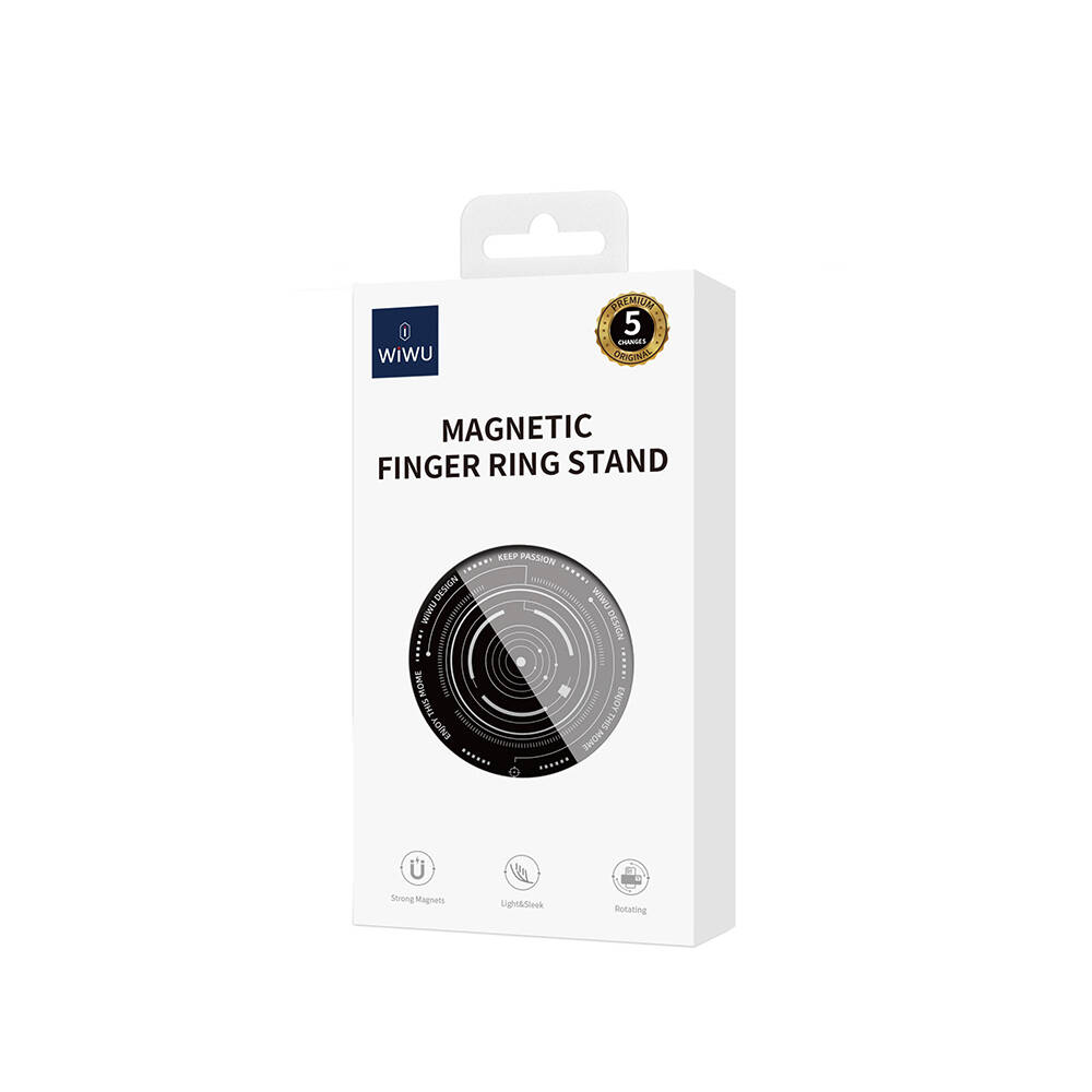 Wiwu B2 Magsafe Magnetik Özellikli Keep Passion Tasarımlı Parmak Ring Stand - 5