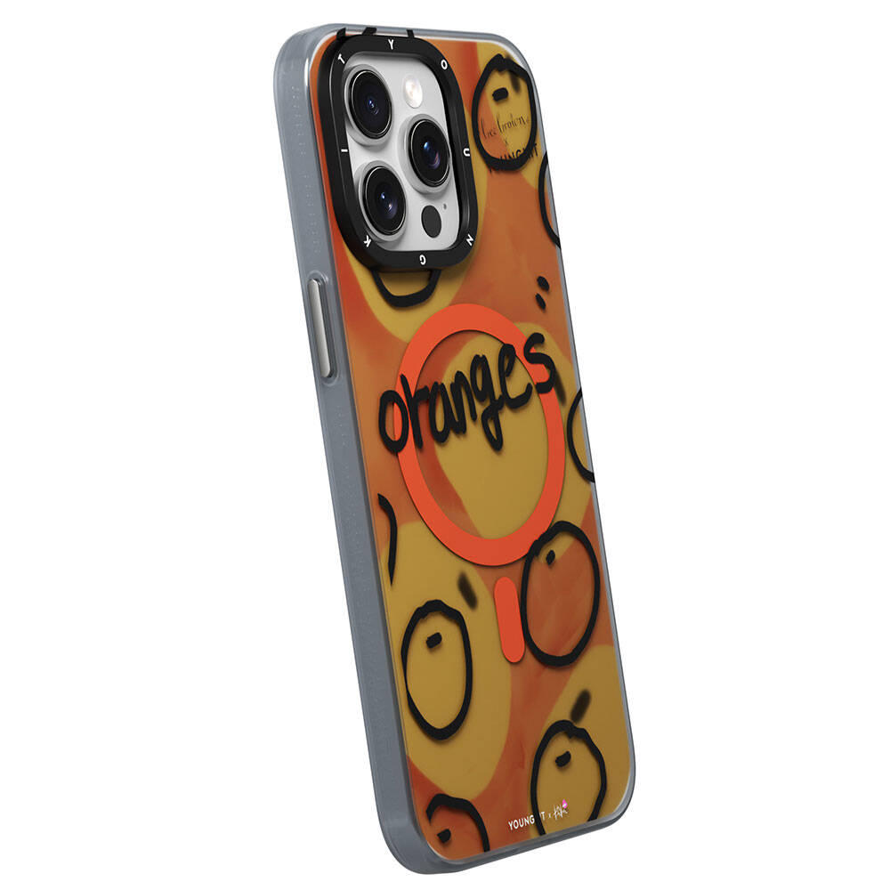 Apple iPhone 14 Pro Uyumlu Kılıf Magsafe Şarj Özellikli Bee Brown Tasarımlı Youngkit Funny Serisi Kapak - 4