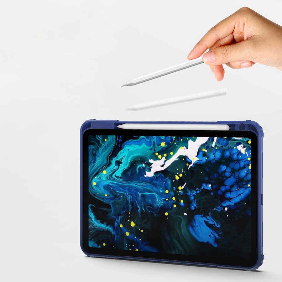 Apple iPad 10.2 2021 (9.Nesil) Uyumlu Wiwu Mecha Dönebilen Standlı Tablet Kılıfı - 11