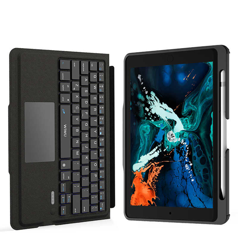 Apple iPad Air 10.9 2022 Uyumlu (5.Nesil) Wiwu Keyboard Folio Kablosuz Klavyeli Kılıf - 4