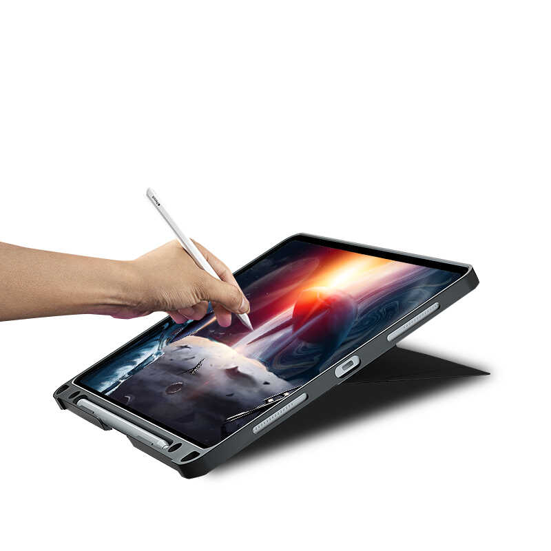 Apple iPad Pro 12.9 2022 M2 Uyumlu Wiwu Mag Touch Klavyeli Standlı Kılıf - 9