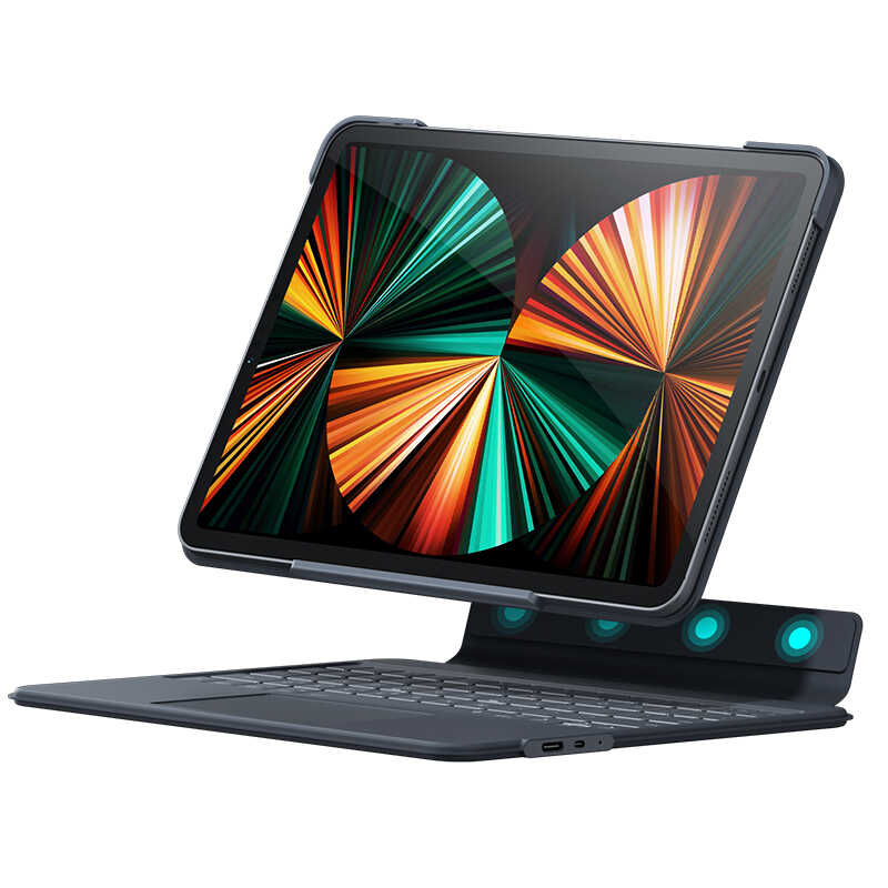 Apple iPad Pro 12.9 2022 M2 Uyumlu Benks KB02 Kablosuz Klavyeli Kılıf - 1