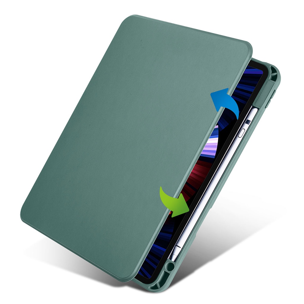 Apple iPad Air 10.9 2020 (4.Nesil) Uyumlu Kılıf Zore Termik Kalem Bölmeli Dönebilen Standlı Kılıf - 1