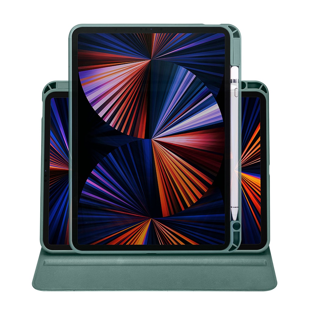 Apple iPad Air 10.9 2020 (4.Nesil) Uyumlu Kılıf Zore Termik Kalem Bölmeli Dönebilen Standlı Kılıf - 6