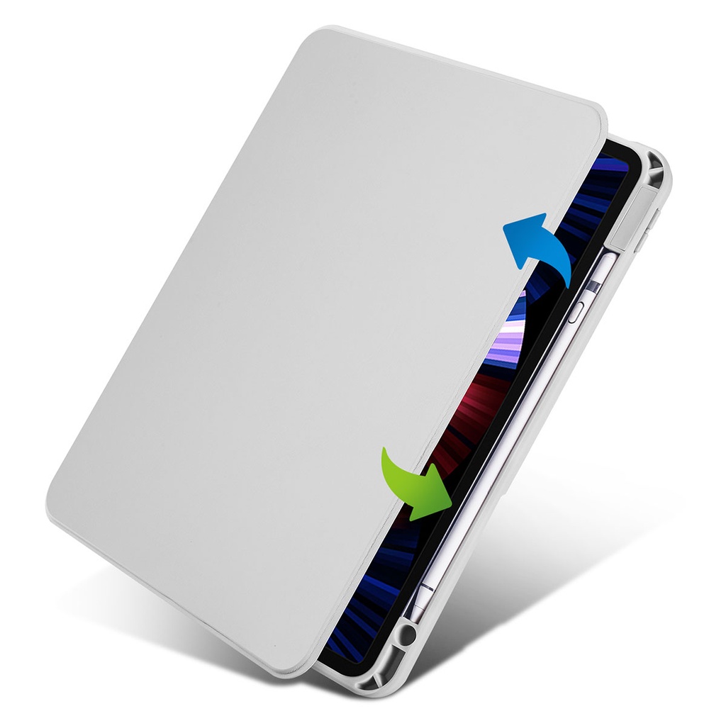 Apple iPad Air 10.9 2022 Uyumlu (5.Nesil) Kılıf Zore Termik Kalem Bölmeli Dönebilen Standlı Kılıf - 1