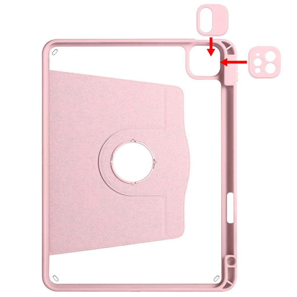 Apple iPad Pro 11 2018 Uyumlu Kılıf Zore Termik Kalem Bölmeli Dönebilen Standlı Kılıf - 5