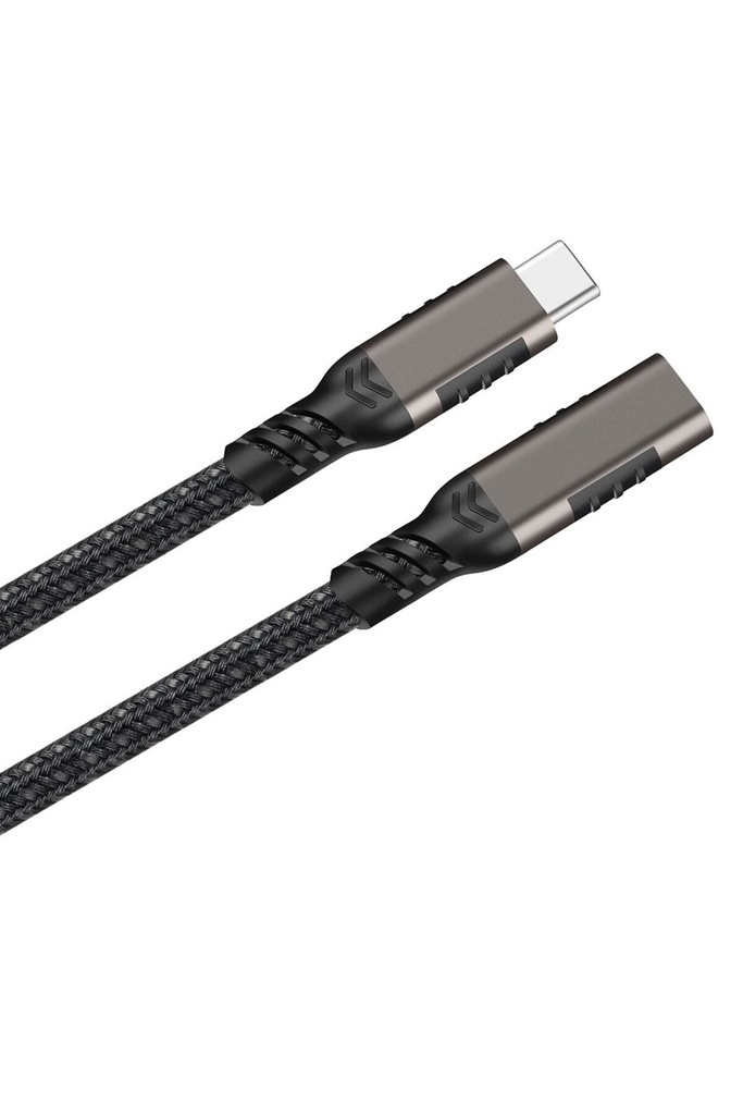 Qgeem Extension USB3.2 Type-C PD Uzatma Kablosu 100W 20Gbps 4K@60Hz 2 Metre