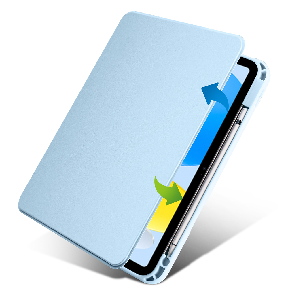 Apple iPad 11.Nesil 2025 Uyumlu Kılıf Zore Termik Kalem Bölmeli Dönebilen Standlı Kılıf - 13