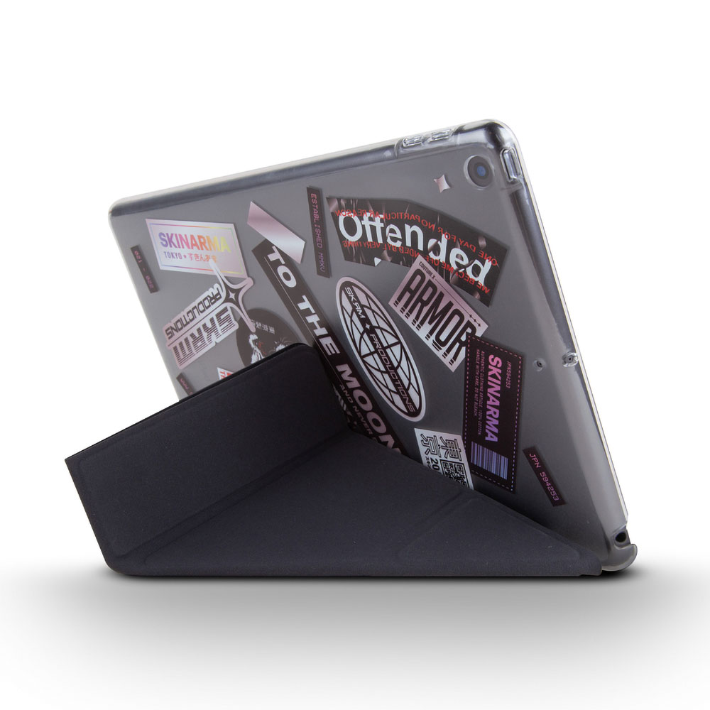Apple iPad 10.2 2021 (9.Nesil) Uyumlu Kılıf SkinArma Sticker Tasarımlı Arkası Şeffaf Standlı Mageru Kılıf - 2