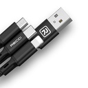 Recci RCS-D120 Fast Wind Serisi 3in1 USB-A to Lightning – Type-C – Micro Şarj ve Data Kablosu 1.2M - 5
