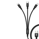 Recci RCS-D120 Fast Wind Serisi 3in1 USB-A to Lightning – Type-C – Micro Şarj ve Data Kablosu 1.2M - 6