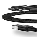 Recci RCS-D120 Fast Wind Serisi 3in1 USB-A to Lightning – Type-C – Micro Şarj ve Data Kablosu 1.2M - 7