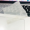 Apple Macbook 13' Pro Touch Bar A1706 Uyumlu Zore Klavye Koruyucu Transparan Buzlu Silikon Ped - 3