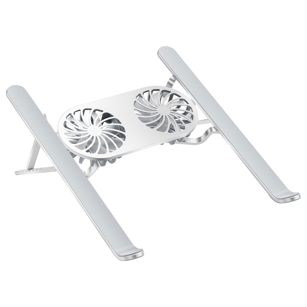 Wiwu S400 Pro Çift Fanlı Işıklı Katlanabilir Ayarlanabilir Laptop Standı 5W 3000RPM - 3