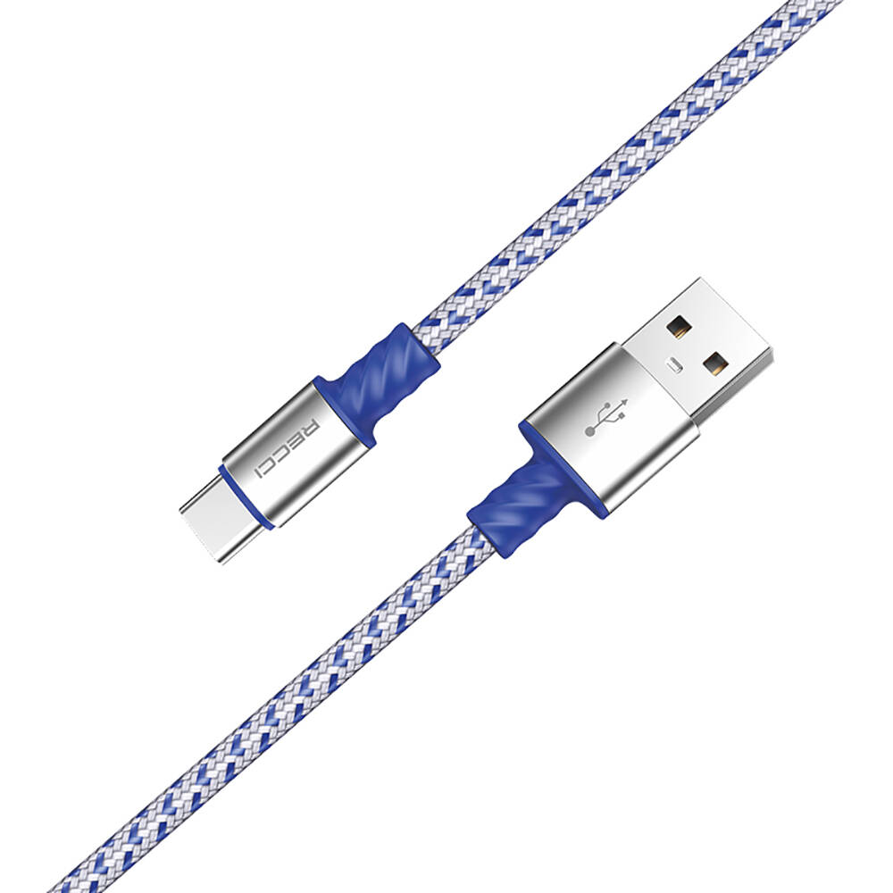 Recci RTC-N33C Instant Serisi USB-A to Type-C 3A Hızlı Şarj Özellikli Şarj ve Data Kablosu 2M - 1