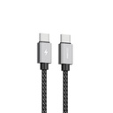 Recci RTC-P08CC Type-C to Type-C PD 100W 5A Hızlı Şarj Naylon Örgü Tasarım Şarj ve Data Kablosu 1.5M - 1